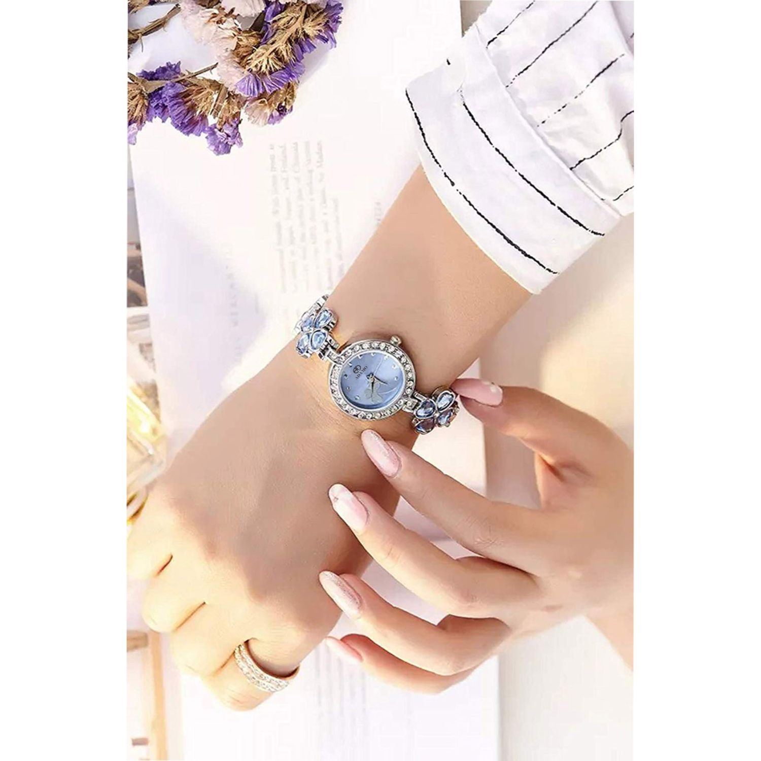 ADAMO Designer Blue Dial Women’s & Girl’s Watch 835SSM05