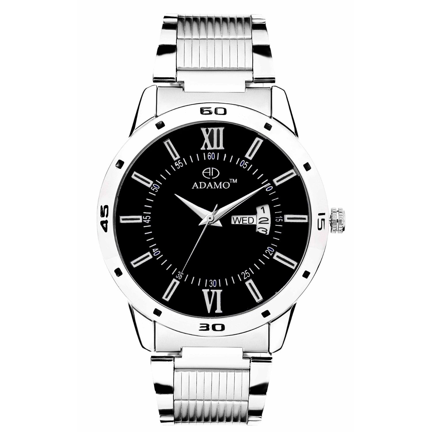 ADAMO Designer Black Dial Day & Date Men’s & Boy’s Watch A812SM02