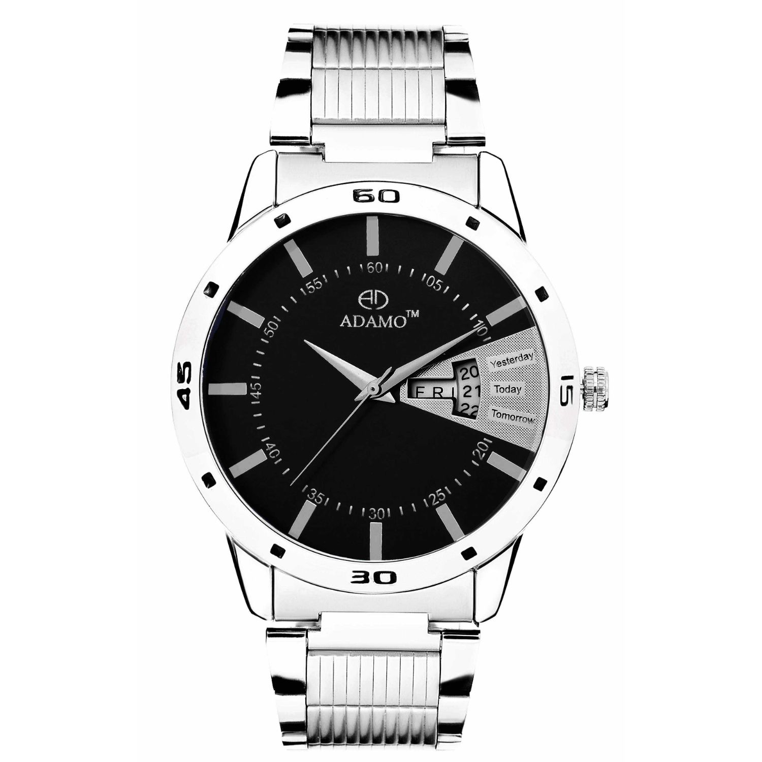 ADAMO Designer Black Dial Day & Date Men’s & Boy’s Watch A818SM02